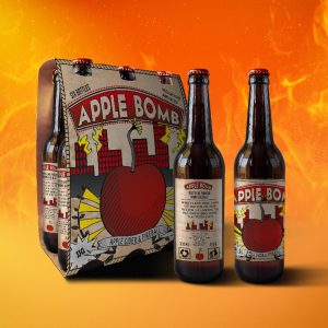 Conceptual graphic identity and label design for Apple Bomb.